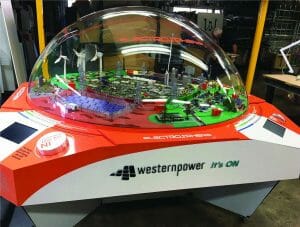 Custom Interactive Western Power Electrosphere 3D Model