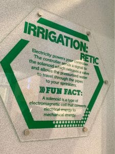 CTF Cut out sign acrylic with vinyl irrigation